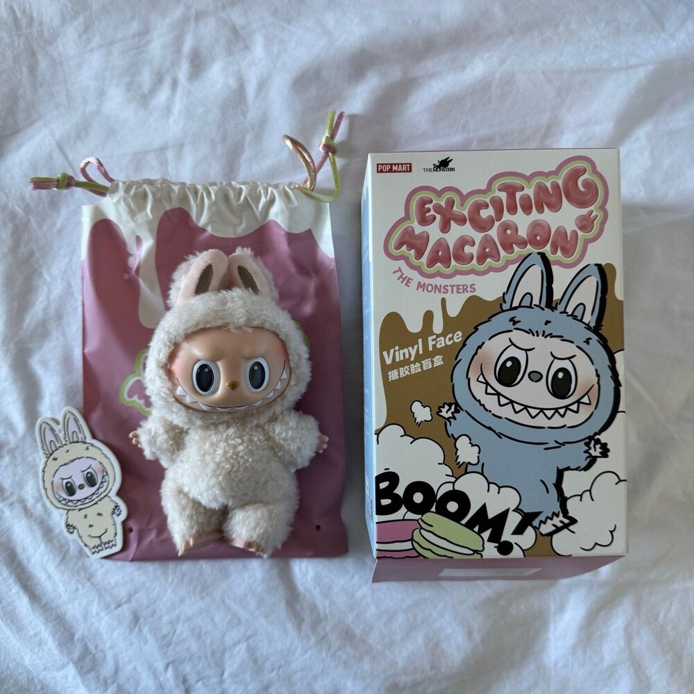 POP MART The Monsters Exciting Macaron Labubu Vinyl Face Blind Box — Soymilk